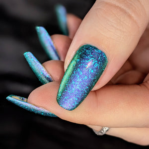 Psychic Healing -  Teal Jelly w/ Purple to Green Shimmer & Teal Flakies