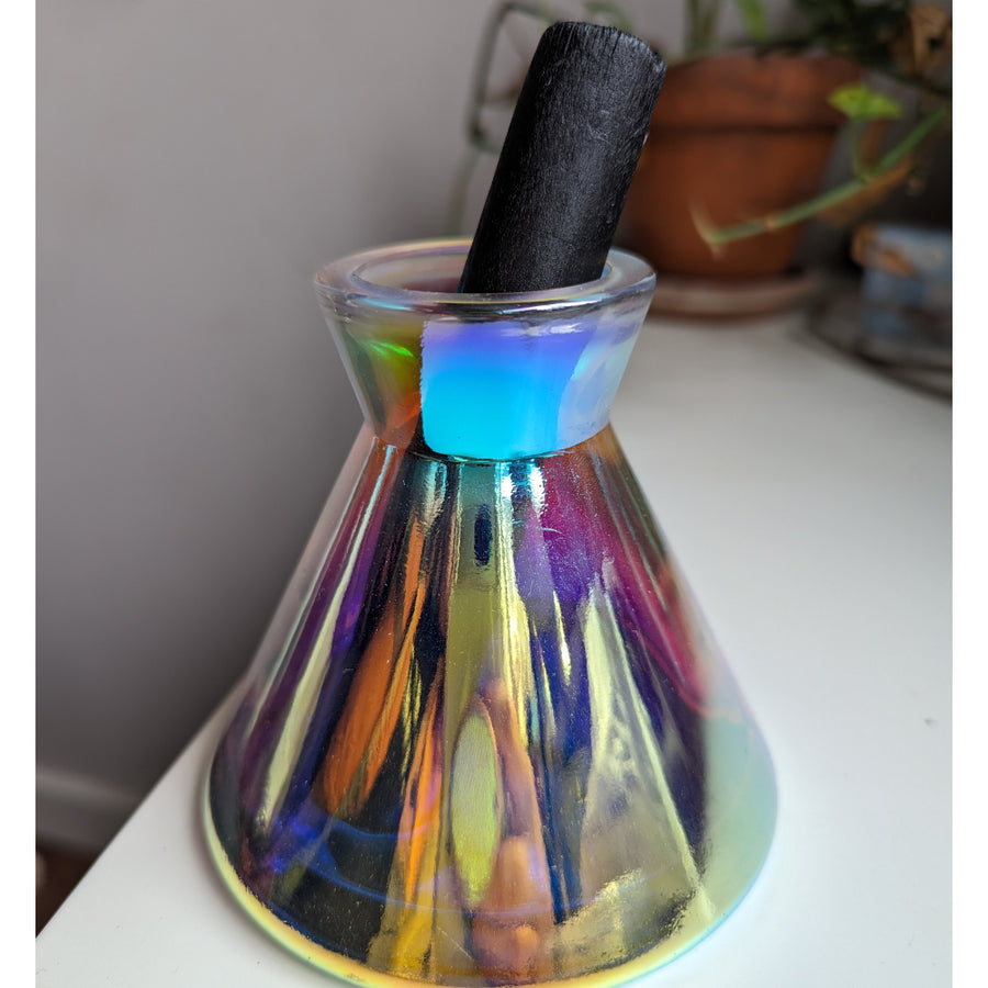 Ethereal, Cleansing Charcoal Wand Diffuser (w/ fragrance of your choice, Iridescent color vessel)