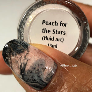 Peach for the Stars - Fluid Art Polish - Pale Peach w/ Shimmer