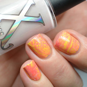 Peach for the Stars - Fluid Art Polish - Pale Peach w/ Shimmer