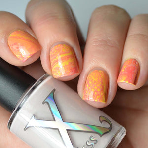 Peach for the Stars - Fluid Art Polish - Pale Peach w/ Shimmer