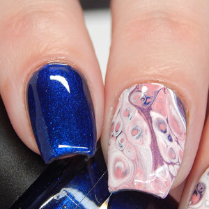 Noctilucent - Fluid Art Polish - Bright Blue Shimmer