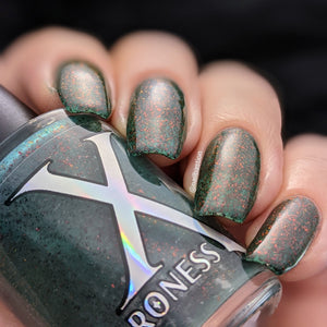 The Ghost w/ The Most - Teal w/ Black to Red Multichrome Microflakies & Green GITD