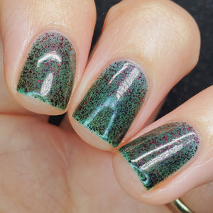 The Ghost w/ The Most - Teal w/ Black to Red Multichrome Microflakies & Green GITD