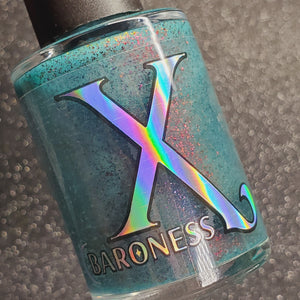 The Ghost w/ The Most - Teal w/ Black to Red Multichrome Microflakies & Green GITD