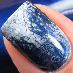 Noctilucent - Fluid Art Polish - Bright Blue Shimmer