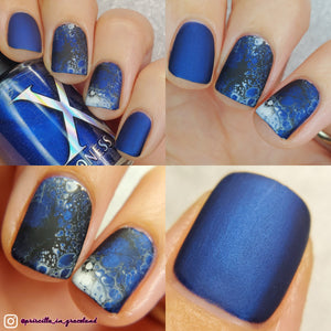 Noctilucent - Fluid Art Polish - Bright Blue Shimmer