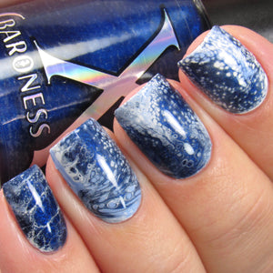 Noctilucent - Fluid Art Polish - Bright Blue Shimmer