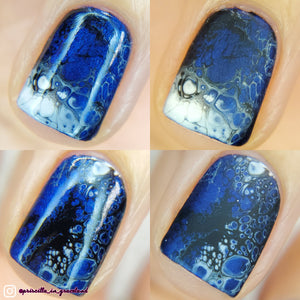 Noctilucent - Fluid Art Polish - Bright Blue Shimmer