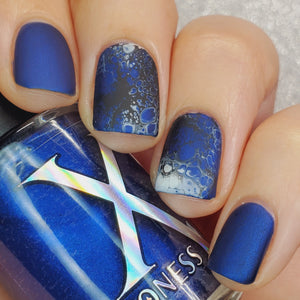 Noctilucent - Fluid Art Polish - Bright Blue Shimmer