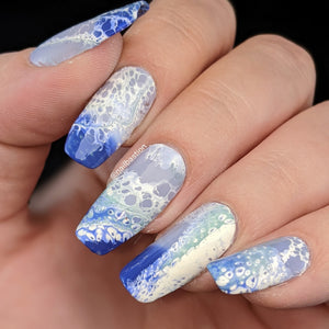 Partly Cloudy - Fluid Art Polish - Thermal Polish - Sky Blue to Colorless