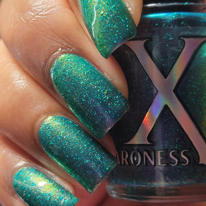 Psychic Healing -  Teal Jelly w/ Purple to Green Shimmer & Teal Flakies