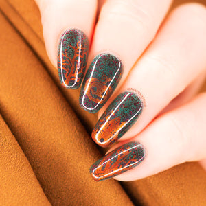 The Ghost w/ The Most - Teal w/ Black to Red Multichrome Microflakies & Green GITD