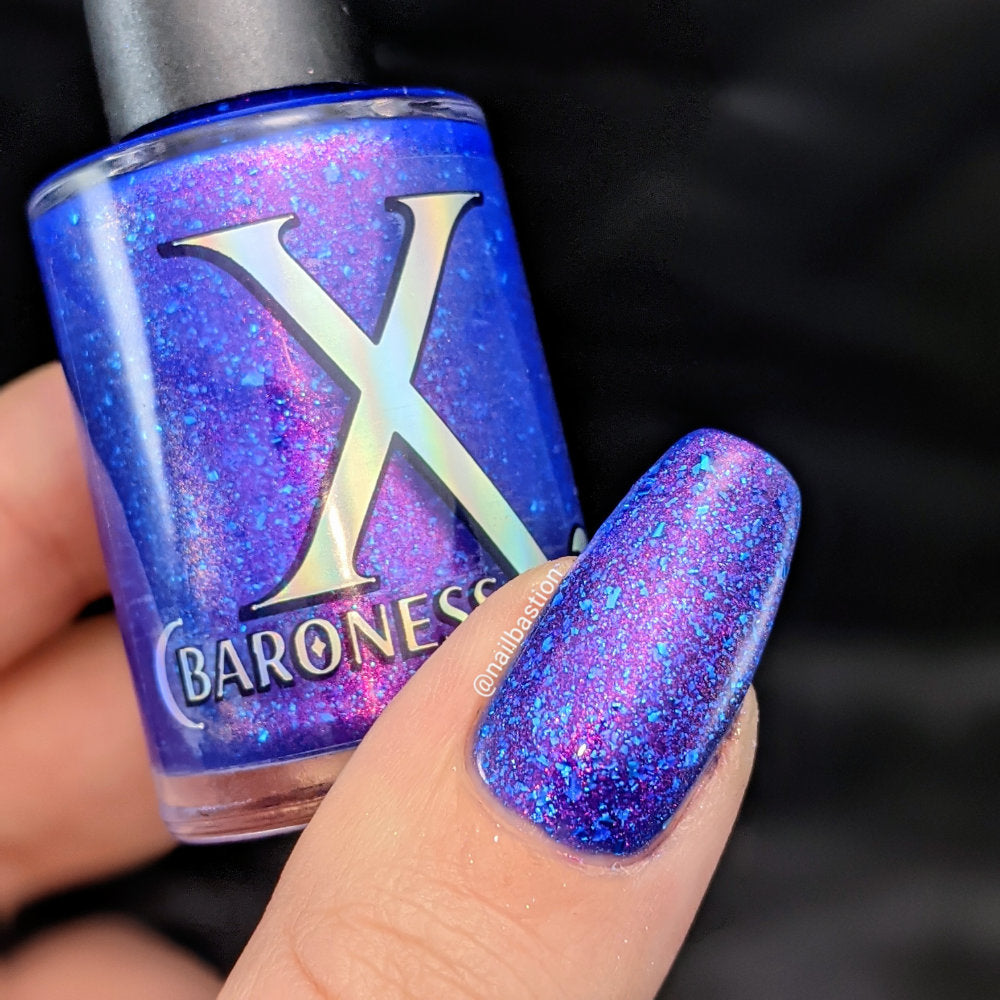 Dream Awake - Ocean Blue Jelly w/ Magenta to Gold Shimmer & Blue Flakies