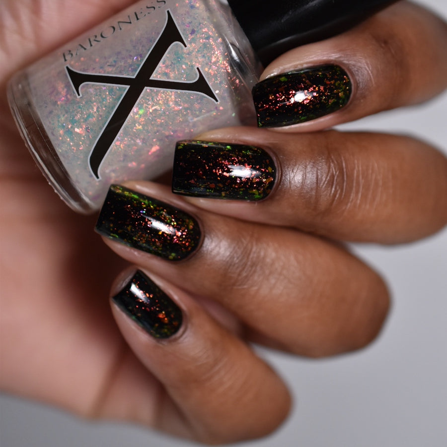 LAST BATCH - Trance - Iridescent Flake Topper - Copper/Gold/Green