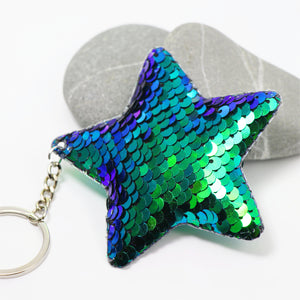 Sequin Keychains - Star and Unicorn