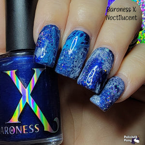 Noctilucent - Fluid Art Polish - Bright Blue Shimmer