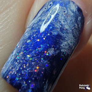 Noctilucent - Fluid Art Polish - Bright Blue Shimmer