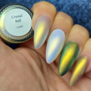 Crystal Ball - Gold/Green/Blue Iridescent Polish