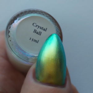 Crystal Ball - Gold/Green/Blue Iridescent Polish